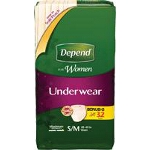 Depend  Super Absorbency Women Underwear Small/Medium - BG of 32 EA