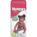 Huggies  Snug and Dry Disposable Diaper Size 3, Unisex, Fits 16 lb to 28 lb - BG of 36 EA