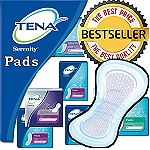 Tena Serenity Pads and Pantiliners (Light, Moderate, Heavy, Ultimate ) Each Pad Holds 6-13 Ounces of Fluid - Order per Pack or Case