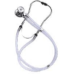 Mabis Healthcare Glitter Sprague Rappaport-style Stethoscope, Purple, Flexible, Heavy-wall - 1 EA