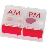 Apothecary Products Inc 1-day Am/Pm Push Button Pill Reminder 2-1/4