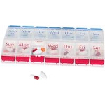 Apothecary Products Inc 1-day Am/Pm Push Button Pill Reminder 4-1/2