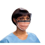 Kimberly Clark Prof Fluidshield Procedure Mask with Wraparound Splashguard, Blue, with Earloops - BX of 25 EA