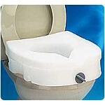 Carex  E-Z Lock Raised Toilet Seat without Arms, 15-1/2