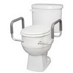 Carex  Toilet Seat Elevator with Handles for Standard/Round Toilets, 3-1/2