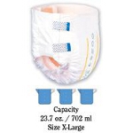 Tranquility SlimLine  Junior Disposable Brief, 24 to 42 lb, 10-1/5Oz Fluid Capacity, Latex-free, Peach Mat Construction, Softer Cloth-like Fabric Backing - Qty: BG of 12 EA