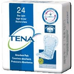 TENA  Dry Comfort Light Absorbency Day Pad, White, Latex-free - Qty: PK of 24 EA